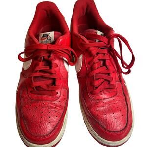 2017 Nike Air Force 1 Low Mini Swoosh University Red Sneakers Shoes Size 12 Men